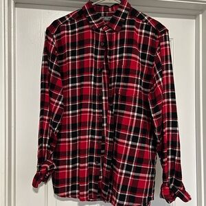 Red and Black Plaid Men's Shirt